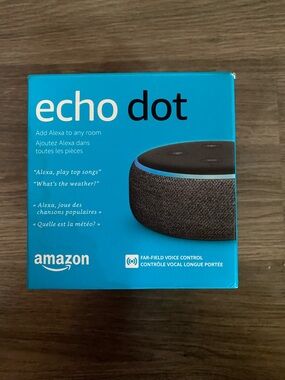 Amazon Echo Dot - Black and Blue Accent Smart Speaker